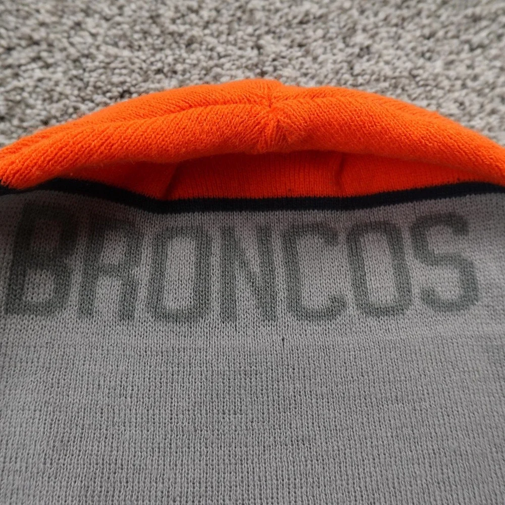 Denver Broncos Hat Mens One Size Fitted Gray‎ NFL Football Knit Beanie New Era